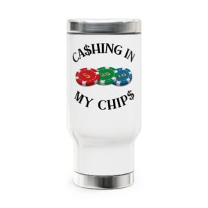 Stainless Steel Travel Mug with Handle, 14oz