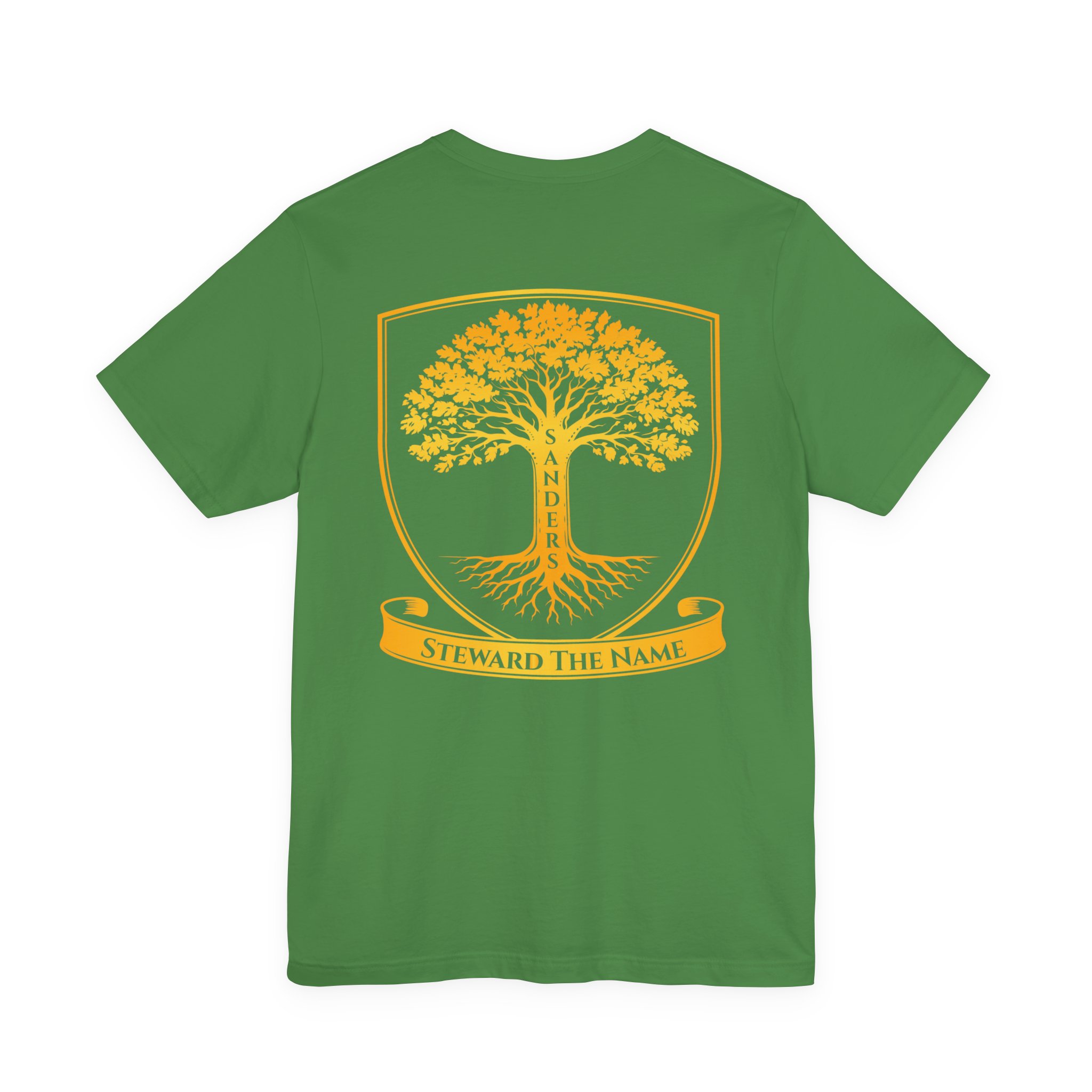 Sanders Family - Steward the Name T-Shirt — Golden Tree Crest Pocket & Back Graphic - Image 28
