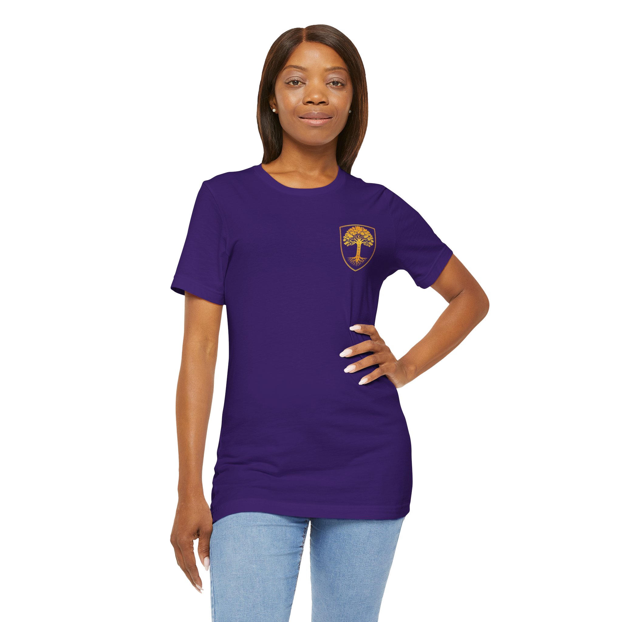 Sanders Family - Steward the Name T-Shirt — Golden Tree Crest Pocket & Back Graphic - Image 49