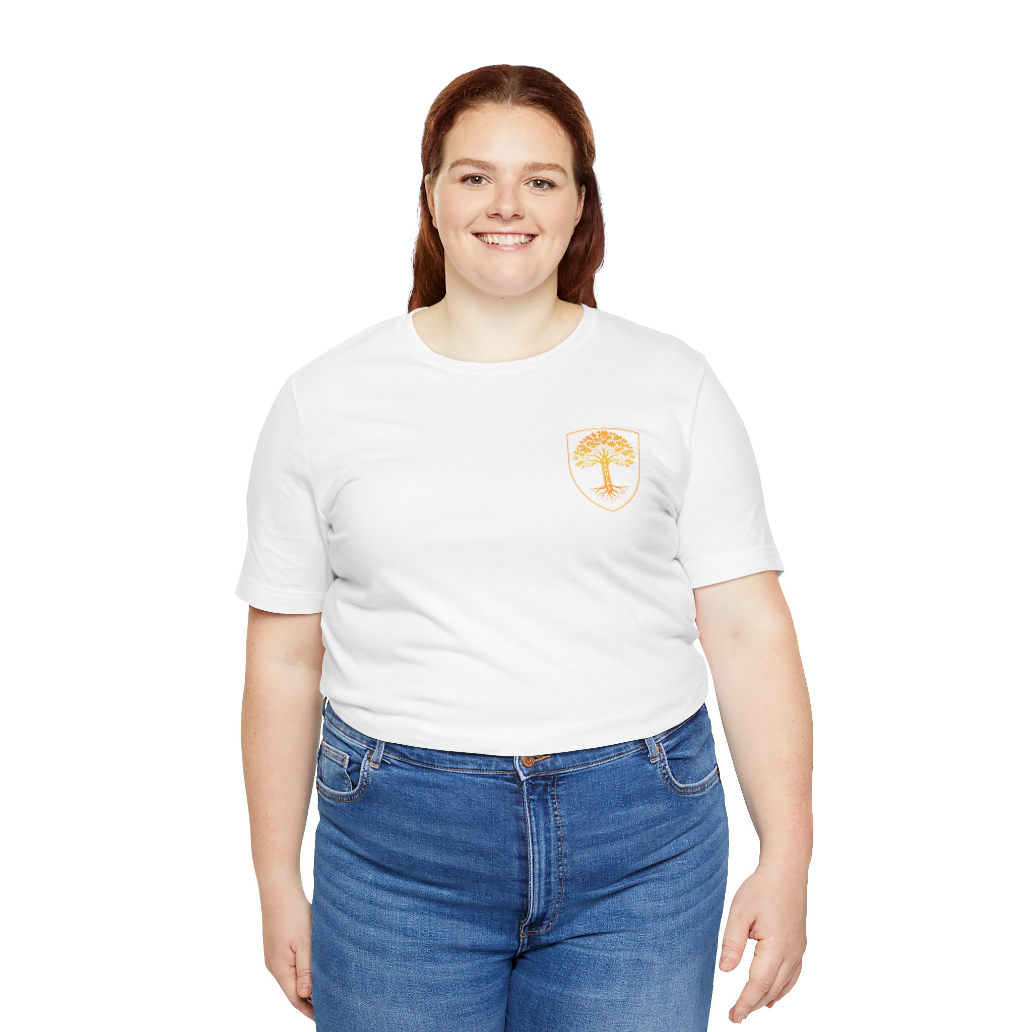 Sanders Family - Steward the Name T-Shirt — Golden Tree Crest Pocket & Back Graphic - Image 14